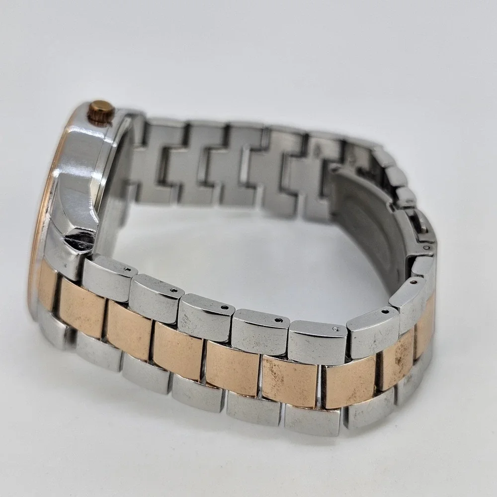 38MM Women's Watch Gray Dial Two Tone Bracelet Band 7